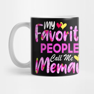 My Favorite People Call Me Memaw Cute Pink Floral Mother's Day Mug